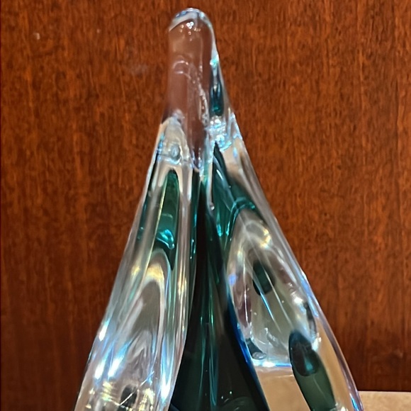 Rare TEARDROP GLASS ART SCULPTURE SIGNED - Picture 3 of 8